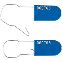 Wire Padlock Seals, 2 1/2", Blue, 1000/Case