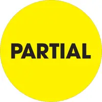 Tape Logic® Labels, "Partial", 2" Circle, Fluorescent Yellow, 500/Roll