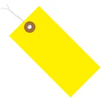 Tyvek® Shipping Tags, Pre-Wired, 6 1/4" x 3 1/8", Yellow, 100/Case