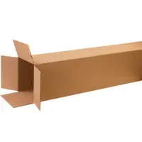 Tall Corrugated Boxes, 12" x 12" x 60", Kraft, 10/Bundle; 120/Skid