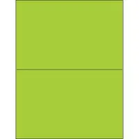 Tape Logic® Removable Rectangle Laser Labels, 8 1/2" x 5 1/2", Fluorescent Green, 200/Case