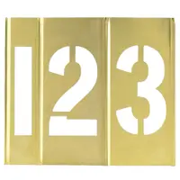 Brass Stencils, Number Only, 2", Brass, 15/Case