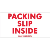 Tape Logic® Labels, "Packing Slip Inside", 2" x 4", Red/White, 500/Roll