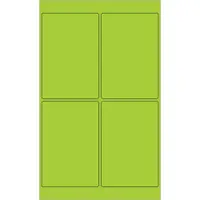 Tape Logic® Rectangle Laser Labels, 4" x 6", Fluorescent Green, 400/Case