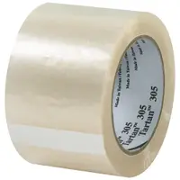 3M™ 305 Carton Sealing Tape, 1.8 Mil, 3" x 110 yds., Clear, 24/Case