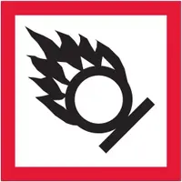 Tape Logic® Pictogram Labels, Flame Over Circle, 1" x 1", Black/Red/White, 500/Roll
