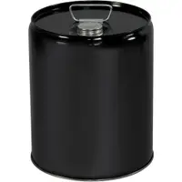 Metal Pail, Closed Head, 5 Gallon , Black, 1/Each