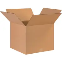 Corrugated Boxes, 17" x 17" x 14", Kraft, 25/Bundle; 125/Skid