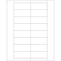 Plastic Label Holder Insert Cards, 1 1/4" x 3", White, 800/Case
