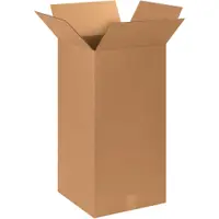 Tall Corrugated Boxes, 15" x 15" x 30", Kraft, 15/Bundle; 120/Skid