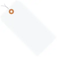 Shipping Tags, Pre-Wired, 13 Pt., 6 1/4" x 3 1/8", White, 1000/Case