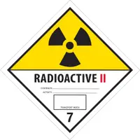 Tape Logic® Labels, "Radioactive II", 4" x 4", Black/White/Yellow, 500/Roll
