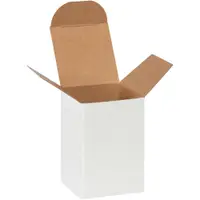 Reverse Tuck Folding Cartons, 2" x 2" x 3", White, 1000/Case