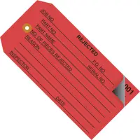 Inspection Tags, 2 Part, Numbered 001-499, "Rejected", 4 3/4" x 2 3/8", Red, 500/Case