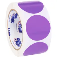 Tape Logic® Inventory Circle Labels, 2", Purple, 500/Roll