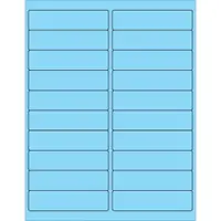 Tape Logic® Rectangle Laser Labels, 4" x 1", Pastel Blue, 2000/Case