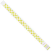 Tyvek® Wristbands, 3/4" x 10", Yellow Checkerboard, 500/Case