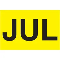Tape Logic® Months of the Year Labels, "JUL", 2" x 3", Fluorescent Yellow, 500/Roll