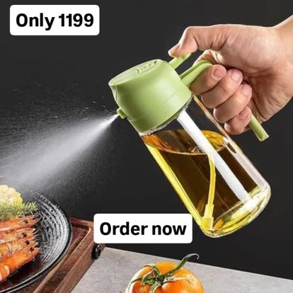 2 in 1 Glass Oil Sprayer Bottle